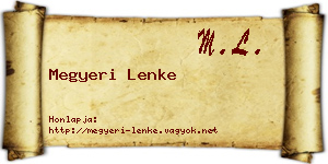 Megyeri Lenke névjegykártya